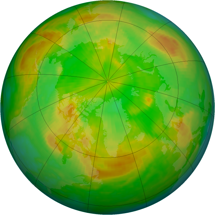 Arctic ozone map for 07 June 1986
